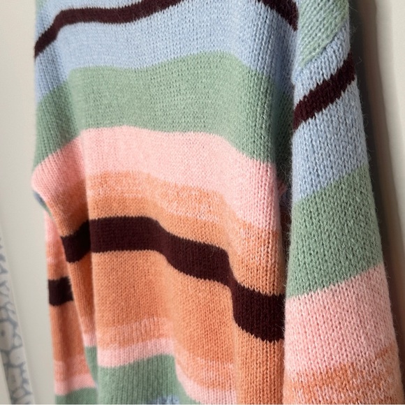 Sundance Wool Blend Size Small Colorful Striped Sweater for Women Rainbow‎ Fairy - Picture 8 of 8